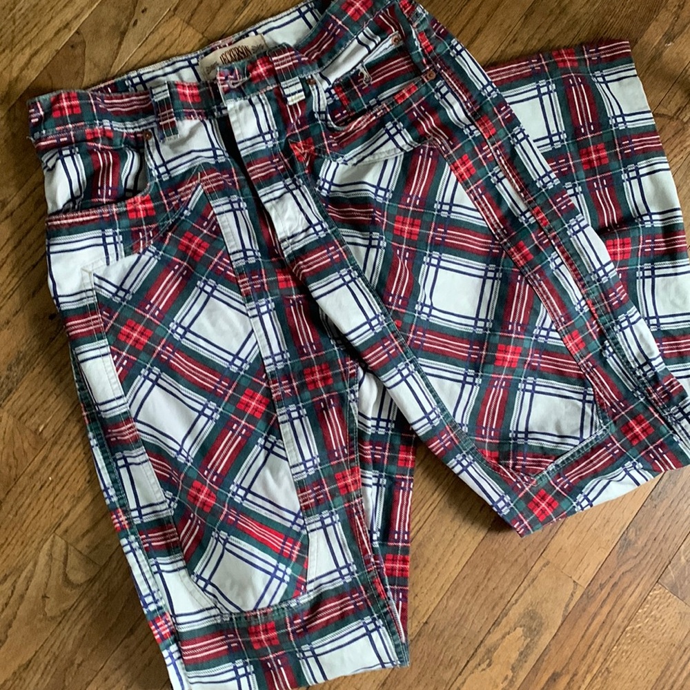 Plaid Italian made Jeckerson pants size 34